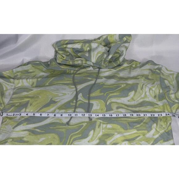 NWT Wild Fable Women’s Size XL Green Swirl Cropped Hoodie Sweatshirt - Picture 3 of 6